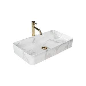REA-U5896 - Umývadlo na dosku DENIS 35x61, 5 cm keramika/mramorový dekor REA-U5896 vyobraziť