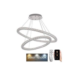 LED Stmievateľný luster na lanku LED/160W/230V 3000-6500K strieborná + DO J6354/CH vyobraziť