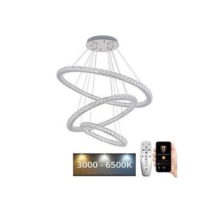 LED Stmievateľný luster na lanku LED/210W/230V 3000-6500K strieborná + DO J6355/CH vyobraziť