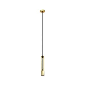 LED Luster na lanku BARS 1xGU10/4, 8W/230V zlatá W-KM 1115/1 GO vyobraziť