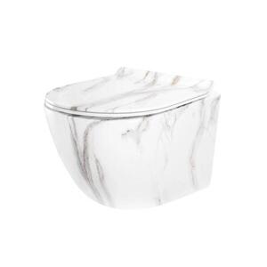 REA-C6390 - Závesné WC s WC sedátkom CARTER TORNADO RIMLESS, keramika/imitácia kameňa REA-C6390 vyobraziť