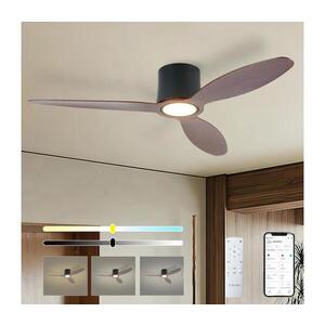 ZE - stropný LED látor VENTORA LED/24W/230V Wi-Fi Tuya čierna/orech + diaľkové ovládanie ZEV034 vyobraziť