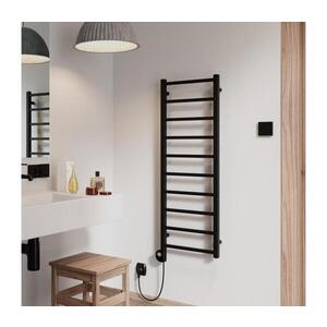 Vertaduro - Kúpeľňový radiátor so zabudovaným termostatom ZOE, 400 W, 114 x 40 cm, čierny DFRE11400400MKF3-8403 vyobraziť