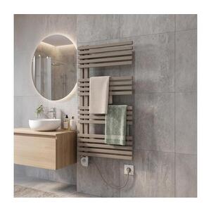 Vertaduro - Kúpeľňový radiátor s termostatom MICHELLE 600W 97x50 cm taupe DCOC09700500MKK8-8402 vyobraziť
