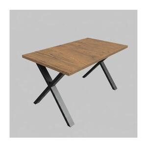 Femix Rozkladací jedálenský stôl DOMO 150/190x80 cm dub lefkas/čierna 8590828054603 vyobraziť