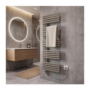 Vertaduro - Kúpeľňový radiátor s termostatom MICHELLE 600W 129x50 cm taupe DCOC12900500MKK8-8402 vyobraziť