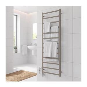 Vertaduro - Kúpeľňový radiátor s termostatom ZOE 400 W 150 x 50 cm taupe DFRE15000500MKK8-8403 vyobraziť