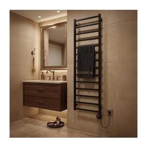 Vertaduro - Kúpeľňový radiátor s termostatom ZOE 400W 186x50 cm čierny DFRE18600500MKF3-8403 vyobraziť