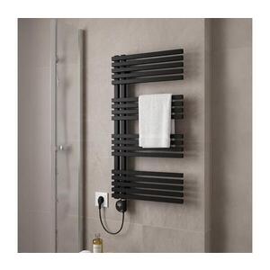 Vertaduro - Kúpeľňový radiátor s termostatom MICHELLE 600W 97x50 cm čierna DCOC09700500MKF3-8402 vyobraziť