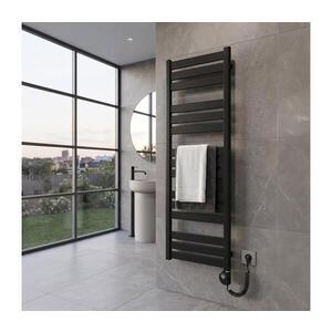 Vertaduro - Kúpeľňový radiátor s termostatom LUCY 600W 125x50 cm čierna DMAS12450500MKF3-8407 vyobraziť