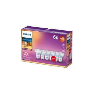 SADA 6x LED Stmievateľná žiarovka Philips Warm Glow GU10/3, 8W/230V 2200-2700K 8718696721674 vyobraziť