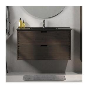 BATH DELUXE Kúpeľňová skrinka s umývadlom GRIBSKOV 100 cm hnedá/dub/čierna BT0202+BT0222 vyobraziť