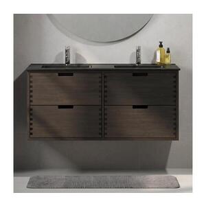 BATH DELUXE Kúpeľňová skrinka s umývadlom GRIBSKOV 120 cm hnedá/dub/čierna BT0204+BT0224 vyobraziť