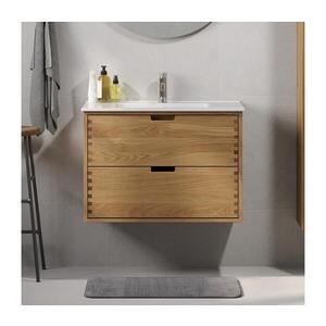 BATH DELUXE Kúpeľňová skrinka s umývadlom GRIBSKOV 80 cm béžová/dub/biela BT0201+BT0221 vyobraziť