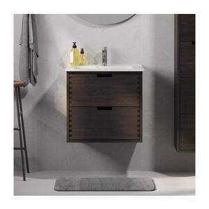 BATH DELUXE Kúpeľňová skrinka s umývadlom GRIBSKOV, 60 cm, hnedá/dub/biela BT0198+BT0220 vyobraziť