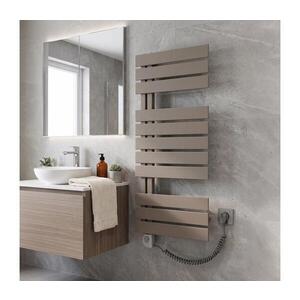 Vertaduro - Kúpeľňový radiátor s termostatom ZIVA 500 W 109 x 50 cm taupe DTHE10900500MKK8-8409 vyobraziť
