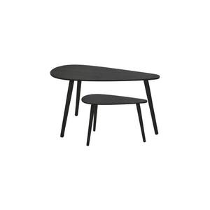 Koopman Súprava 2 ks konferenčných stolíkov SOLE 60/80x30/40 cm čierne KR8200320 vyobraziť