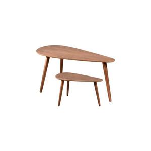 Koopman SADA 2x konferenčný stolík SOLE 60/80x30/40 cm orech KR8200330 vyobraziť