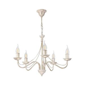 Luster na reťazi ANTON 5xE14/60W/230V biela patina LM-5.294/BIAŁA PATYNA vyobraziť