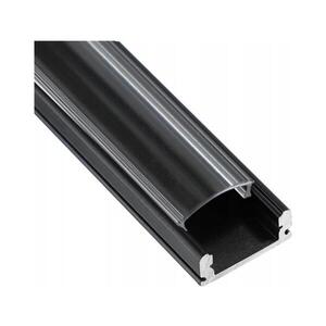 SmartLED Vstavaný profil pre LED pásy 1 m čierna/číra 7705 vyobraziť