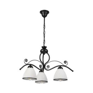 Luster na reťazi RETRO 3xE27/60W/230V čierna/biela LM-3.51/CZARNY PÓŁMAT vyobraziť