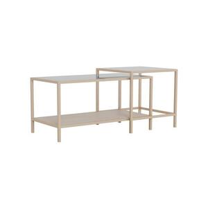 SADA 2x Konferenčný stolík SARON 90x50 cm sivá/priehľadná 0000111726 vyobraziť