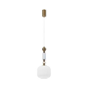 Luster na lanku ROYAL 1xE27/15W/230V zlatá/biela LM-1.309 vyobraziť