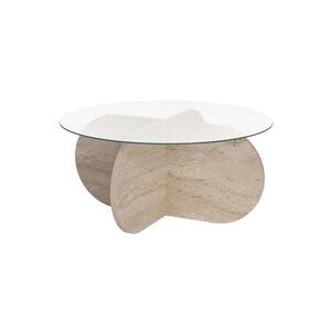 Konferenčný stolík BUBBLE, priemer 75 cm, béžová/číra 668NRD1106 vyobraziť