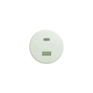 lap - Retro USB zásuvka A+C bez rámčeka mentolovo zelená MZ/USB vyobraziť