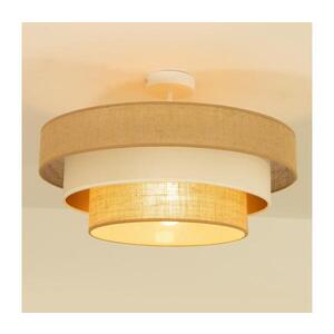 Prisadený luster WENTA, 1×E27, 60 W, 230 V, priemer 50 cm, juta/béžová H0719 vyobraziť