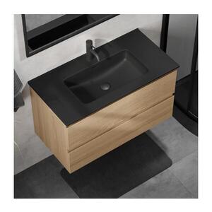 BATH DELUXE Kúpeľňová skrinka s umývadlom KENWOOD 91 cm dub/čierna BT0125+BT0229 vyobraziť