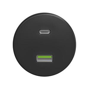 Reblig - Retro USB zásuvka A+C bez rámčeka antracit A/USB vyobraziť