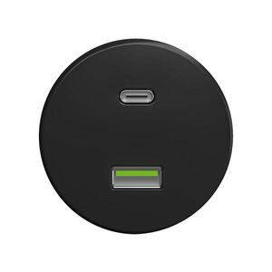 Reblig - Retro USB zásuvka A+C bez rámčeka čierna C/USB vyobraziť
