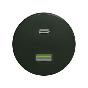Reblig - Retro USB zásuvka A+C bez rámčeka zelená Z/USB vyobraziť