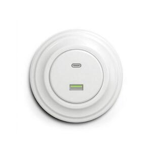 Reblig - Retro USB zásuvka A+C s rámčekom snehovo biela RG0151+RG0157 vyobraziť