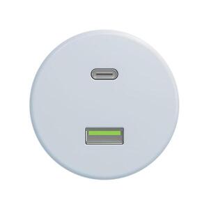 Reblig - Retro USB zásuvka A+C bez rámčeka modrá M/USB vyobraziť