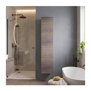 Dřevojas - Závesná kúpeľňová skrinka ZYLO 35x155 cm tmavý dub 8596204810269 vyobraziť