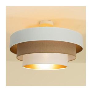 Prisadený luster WENTA 1xE27/60W/230V pr. 50 cm biela/hnedá H0061 vyobraziť