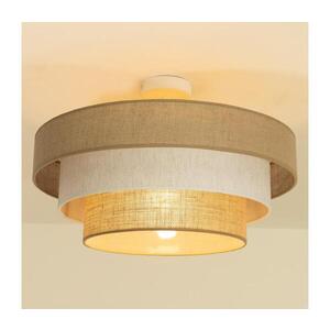Prisadený luster WENTA 1xE27/60W/230V pr. 50 cm juta/krémová H0051 vyobraziť