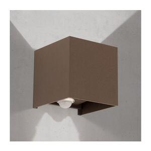 Orion- LED vonkajšie nástenné svietidlo so senzorom CUBE-S LED/13W/230V IP54 hnedé AL 11-1314 corten/Sensor vyobraziť