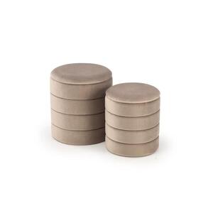 Halmar Sada 2 ks taburetov PAX, priemer 33/40 cm, taupe V-CH-PACHO-PUFA-BEŻOWY vyobraziť