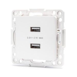 B.V. - USB napájacia zásuvka bez rámčeka 2x USB-A biela B20101QPG vyobraziť