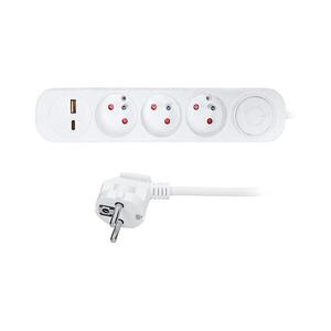 PP112PD20 - Predlžovací kábel s vypínačom a 3 zásuvkami, s USB A+C nabíjaním, 3 m PP112PD20 vyobraziť