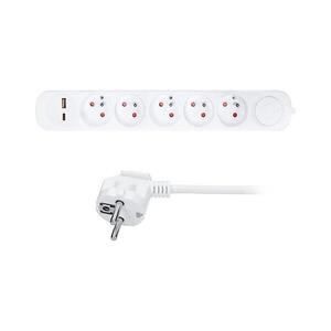 PP152PD20 - Predlžovací kábel s vypínačom, 5 zásuviek a nabíjaním cez USB A a USB‑C, 3 m PP152PD20 vyobraziť