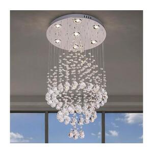 LED krištáľové stropné svietidlo NAURU LED/24W/230V pr. 40 cm lesklý chróm + DO N3010 vyobraziť
