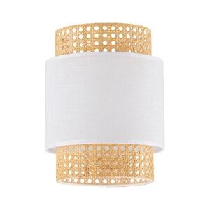 Náhradné tienidlo pre stolnú lampu a luster BOHO E27 pr. 20 cm ratan/biela 9409 vyobraziť