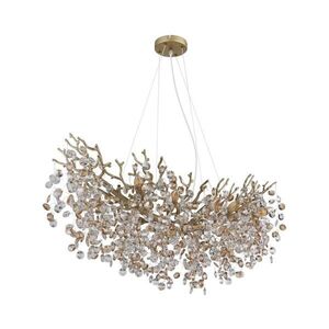 Globo 64138H3G - Závesný luster QUEENA na lane 10xE14/40W/230V zlatá 64138H3G vyobraziť