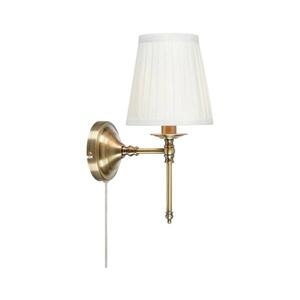 Markslöjd 108968 - Nástenná lampa MANOR 1xE14/40W/230V biela/mosadz 108968 vyobraziť