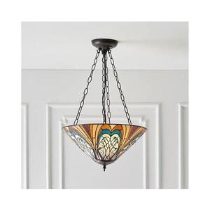 Endon 70750 - Luster na reťazi Tiffany HECTOR 3×E27/60W/230V, priemer 40 cm 70750 vyobraziť