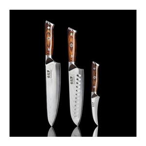 Gudaro-SADA Nôž šéfkuchára FENG+Santoku kuchynský nôž+ damaškový kuchynský nôž GU0001+GU0002+GU0004 vyobraziť